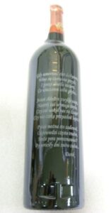 Butelka wina - grawerunek laserowy